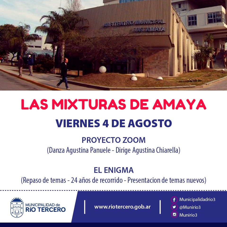 EL MUNICIPIO PRESENTA UNA NUEVA FUNCI&Oacute;N DEL CICLO DE PROPUESTAS ART&Iacute;STICAS *LAS MIXTURAS DE AMAYA*