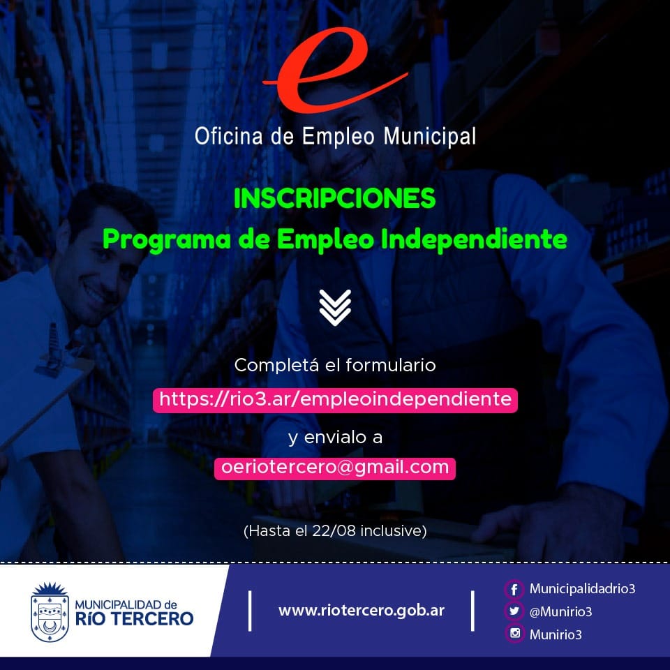 EL MUNICIPIO ABRI&Oacute; LAS PRE-INSCRIPCIONES PARA FORMAR PARTE DEL PROGRAMA DE EMPLEO INDEPENDIENTE