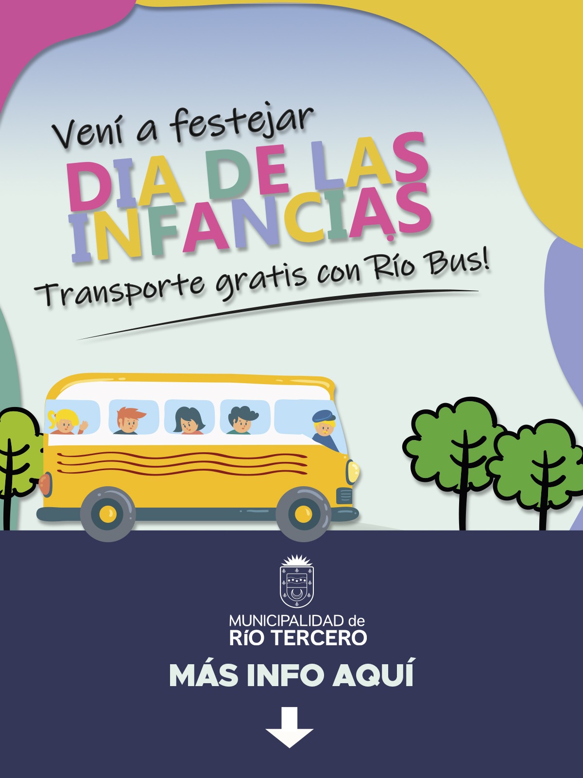 Río Bus ofrecerá transporte gratuito por el Día de las Infancias para el próximo domingo.