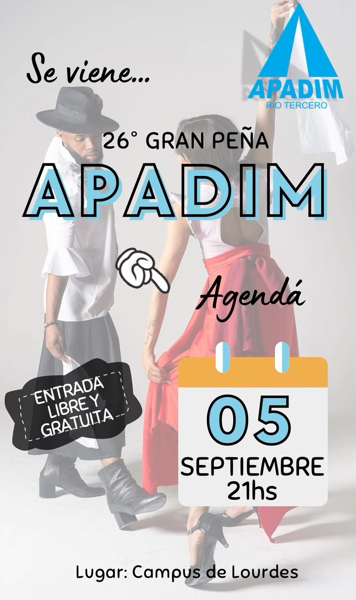 Vuelve la Peña de Apadim: edición 26, viernes 5 de septiembre en el Campus de Lourdes