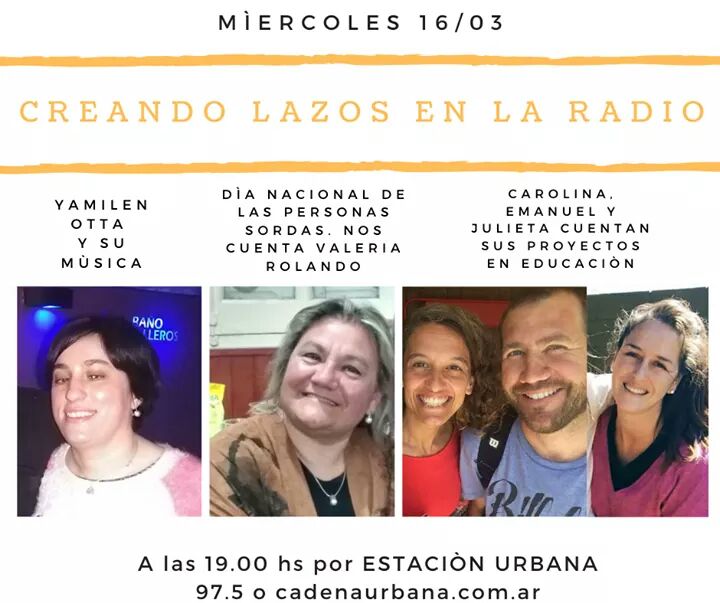CREANDO LAZOS EN LA RADIO MI&Eacute;RCOLES 16 DE SEPTIEMBRE 