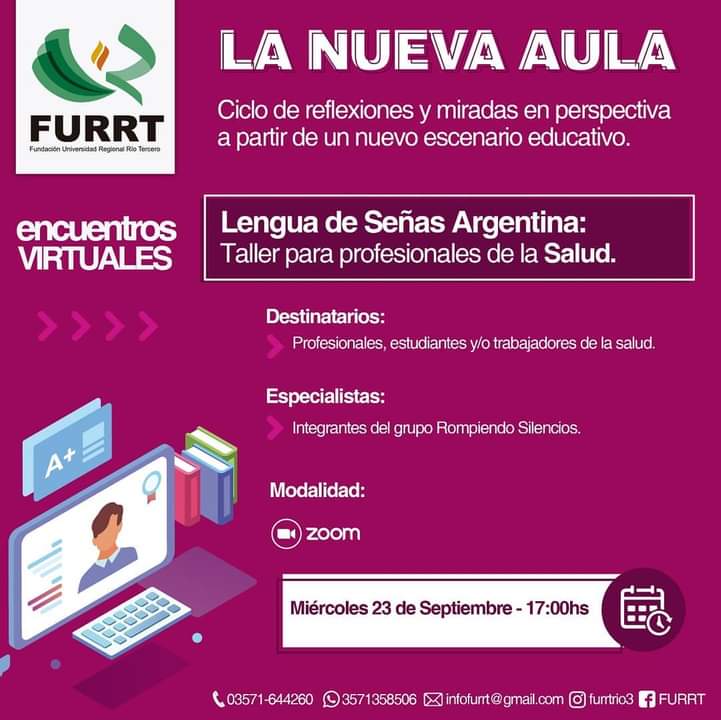 La FURRT dictar&aacute; un Taller de lenguas de se&ntilde;as para estudiantes, profesionales y trabajadores de la salud"