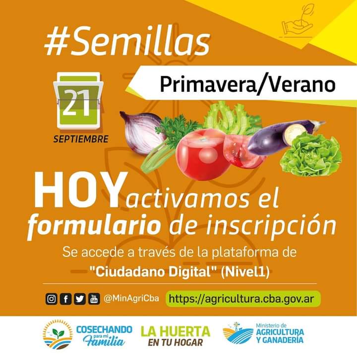 Huerta en tu Hogar: abri&oacute; la inscripci&oacute;n para las semillas primavera-verano