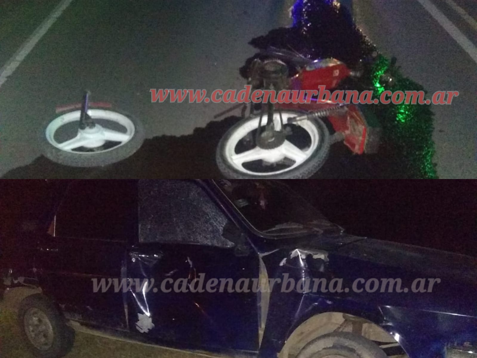 ACCIDENTE DE TR&Aacute;NSITO ENTRE UNA MOTOCICLETA Y AUTOM&Oacute;VIL 