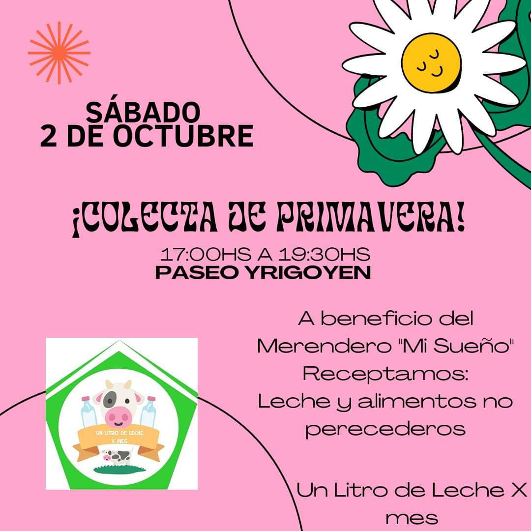 S&Aacute;BADO 2 DE OCTUBRE COLECTA DE UN LITRO DE LECHE POR MES