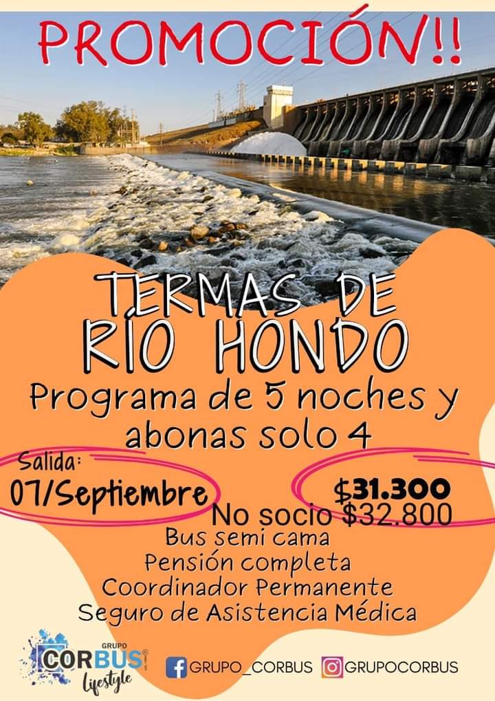 ESPACIO DEL CIRCULO DE JUBILADOS Y PENSIONADOS R&Iacute;O TERCERO JUEVES 1 DE SEPTIEMBRE