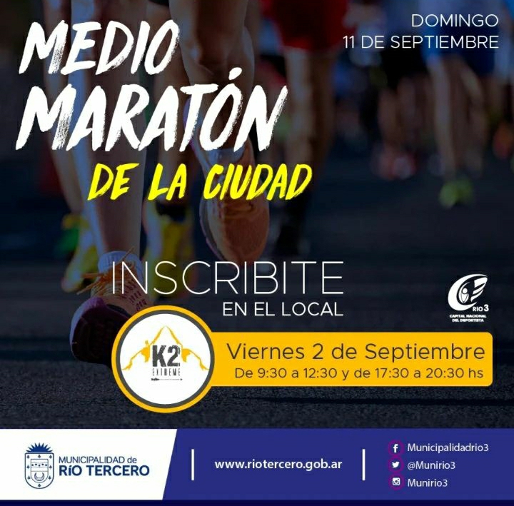 HASTA EL 7 DE SEPTIEMBRE PODR&Aacute;N INSCRIBIRSE PARA LA MEDIA MARAT&Oacute;N