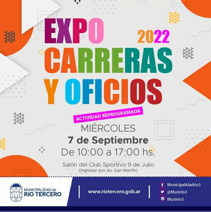REPROGRAMACI&Oacute;N DE LA EXPO CARRERAS Y DE OFICIOS 2022