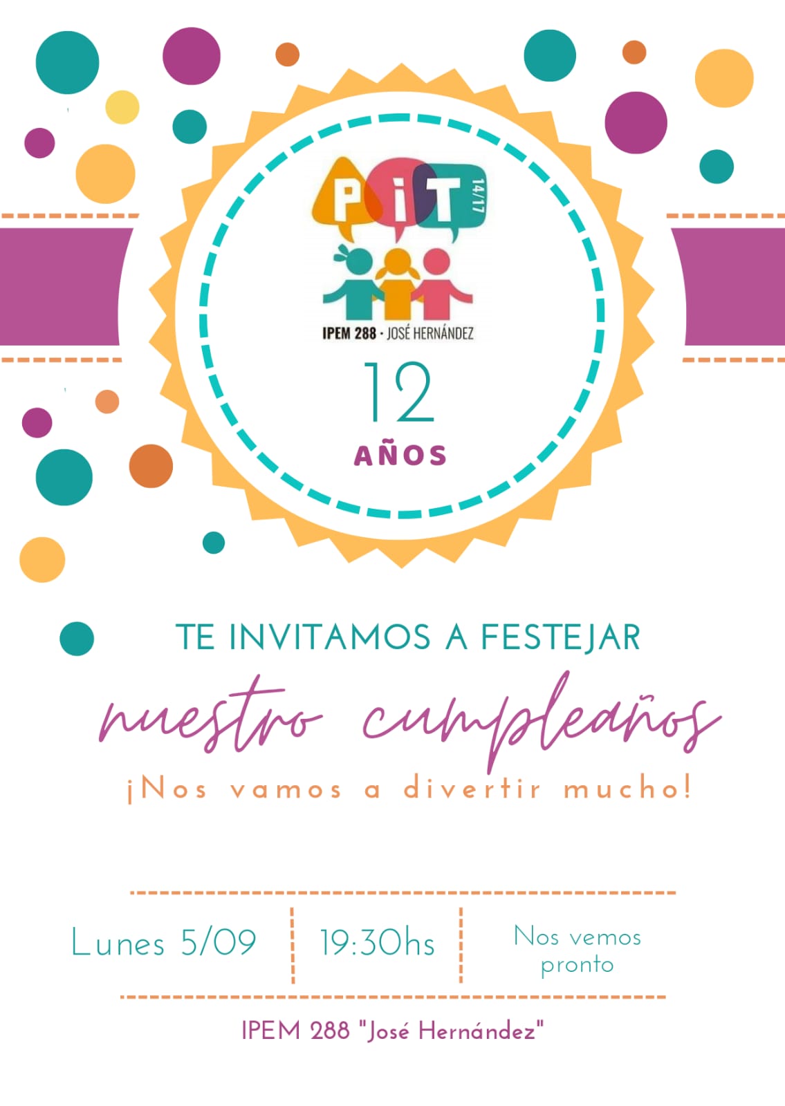 EL PIT R&Iacute;O TERCERO CELEBRA DOCE A&Ntilde;OS JUNTO A LOS ESTUDIANTES