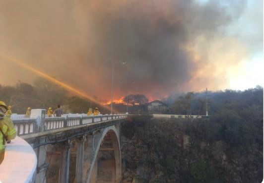 Incendios: estado de las rutas en la provincia