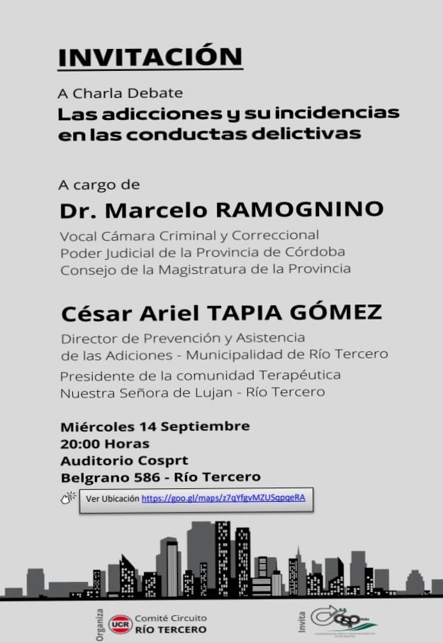 RAMOGNINO: LA INCIDENCIA DE LAS ADICCIONES EN EL DELITO TIENE N&Uacute;MEROS ALARMANTES