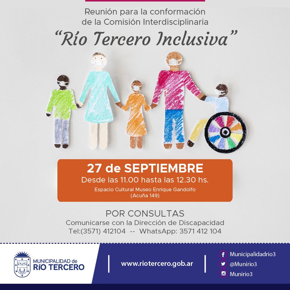 MA&Ntilde;ANA SE REALIZA UNA NUEVA REUNI&Oacute;N DE LA COMISI&Oacute;N R&Iacute;O TERCERO INCLUSIVA