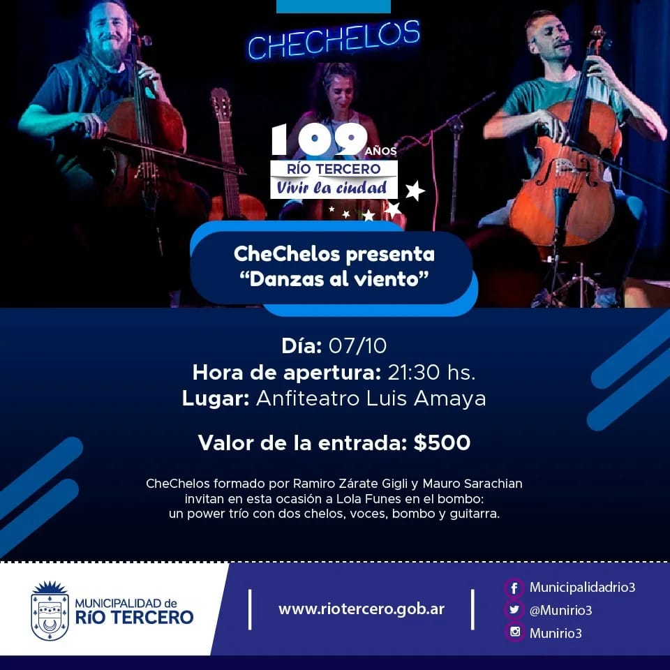 DANZAS AL VIENTO SE PRESENTA EL VIERNES 7 DE OCTUBRE EN EL ANFITEATRO MUNICIPAL 