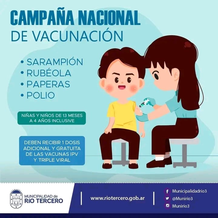 COMIENZA EL LUNES LA CAMPA&Ntilde;A DE VACUNACI&Oacute;N PARA NI&Ntilde;OS DE 13 MESES A 4 A&Ntilde;OS