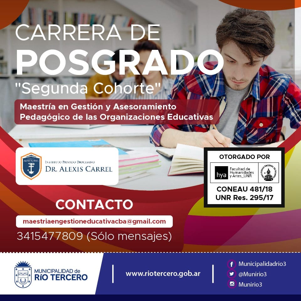 EL MUNICIPIO ABRE LAS INSCRIPCIONES PARA CARRERA DE POSGRADO