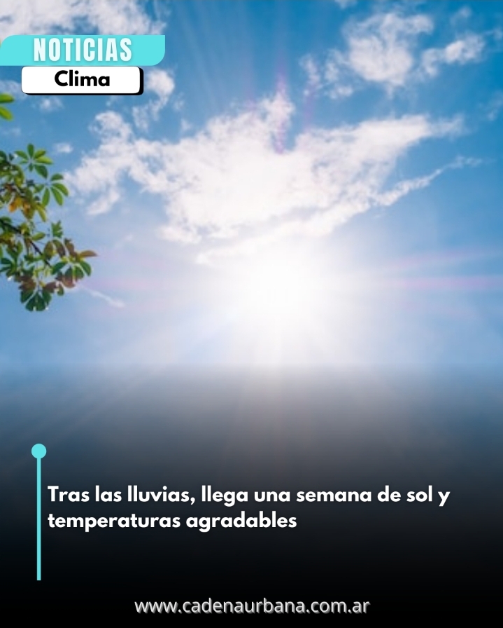 Tras las lluvias, llega una semana de sol y temperaturas agradables