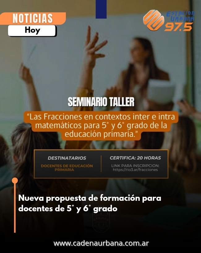 Nueva propuesta de formación para docentes de 5° y 6° grado