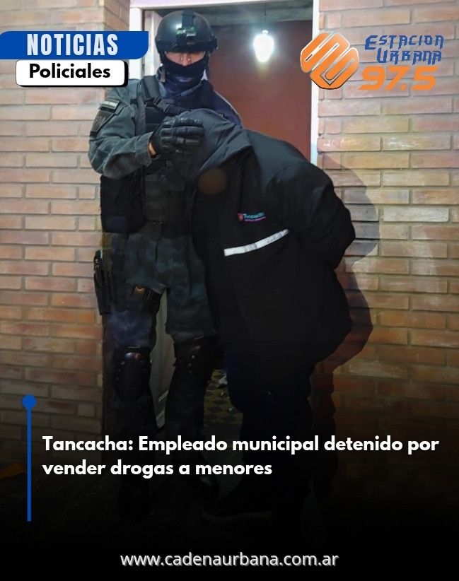Tancacha: Empleado municipal detenido por vender drogas a menores 