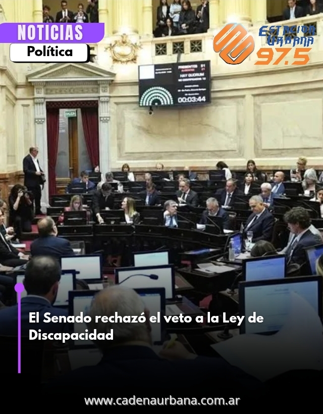 El Senado rechazó el veto a la Ley de Discapacidad