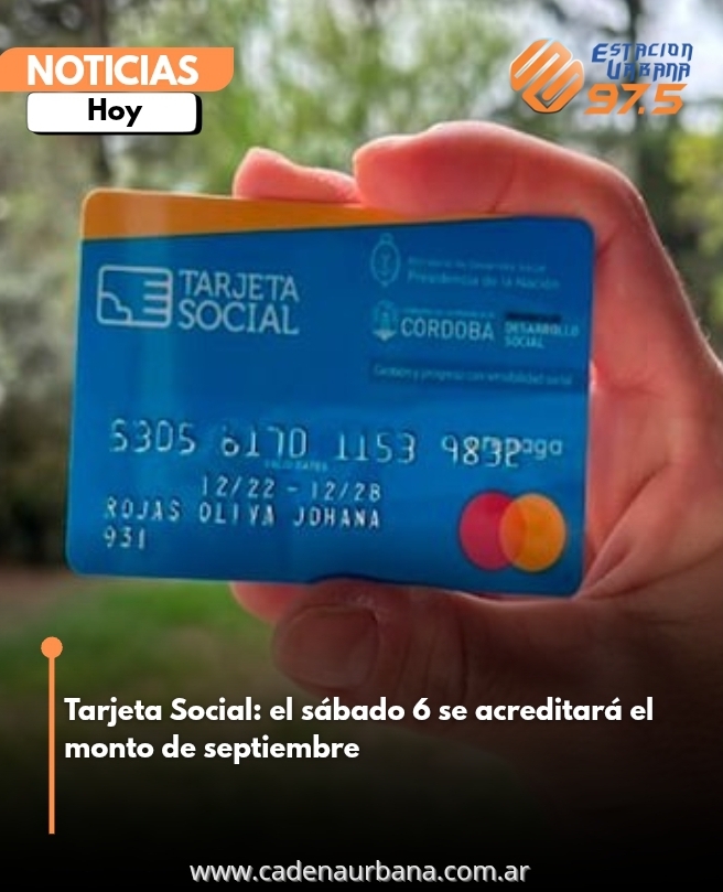 Tarjeta Social: el sábado 6 se acreditará el monto de septiembre