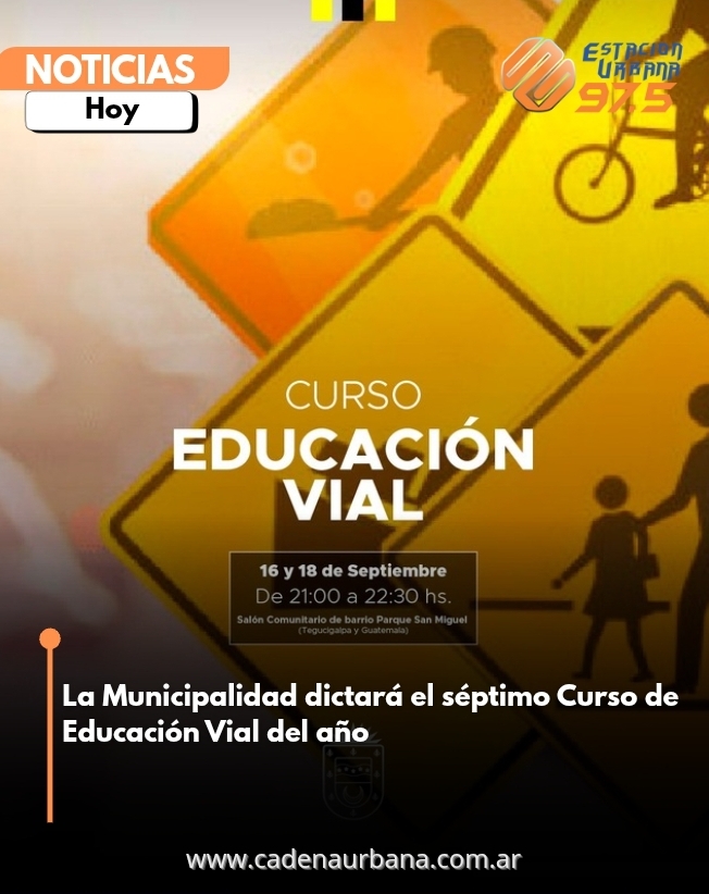 La Municipalidad dictará el séptimo Curso de Educación Vial del año