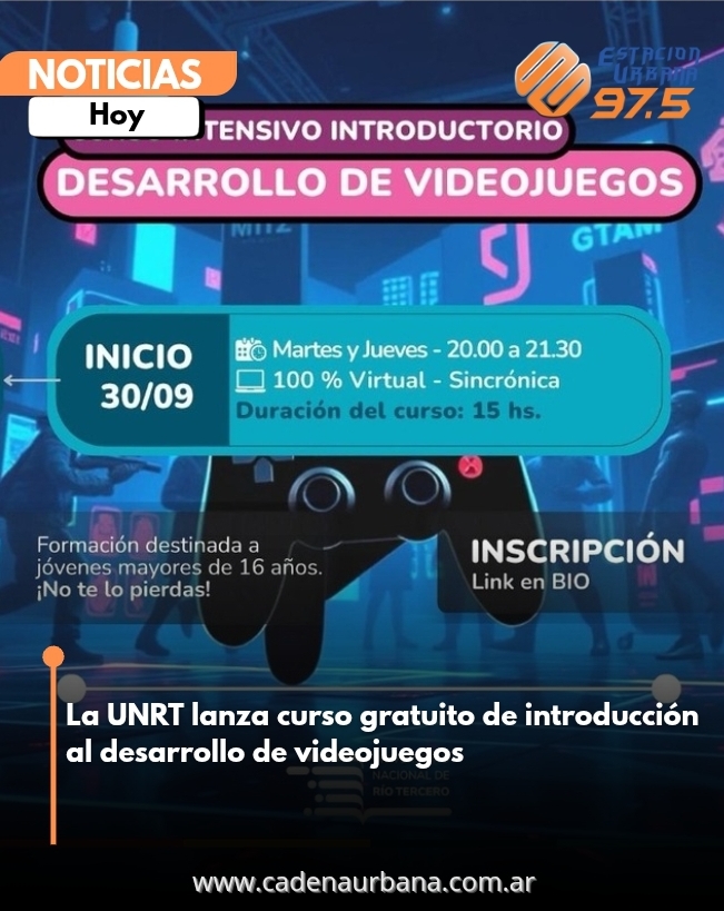 La UNRT lanza curso gratuito de introducción al desarrollo de videojuegos