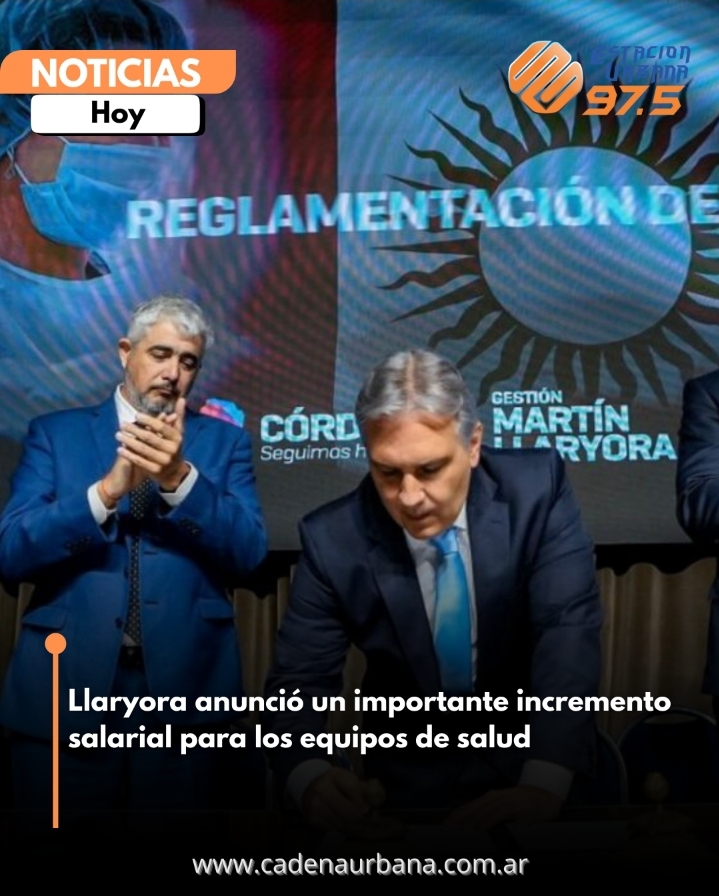 Llaryora anunció un importante incremento salarial para los equipos de salud
