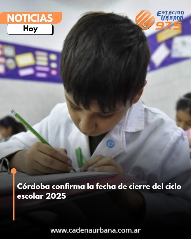 Córdoba confirma la fecha de cierre del ciclo escolar 2025