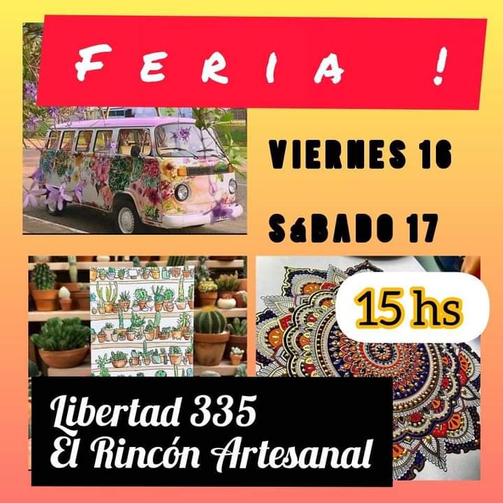 Viernes 16 y s&aacute;bado 17 Feria de Artesanos