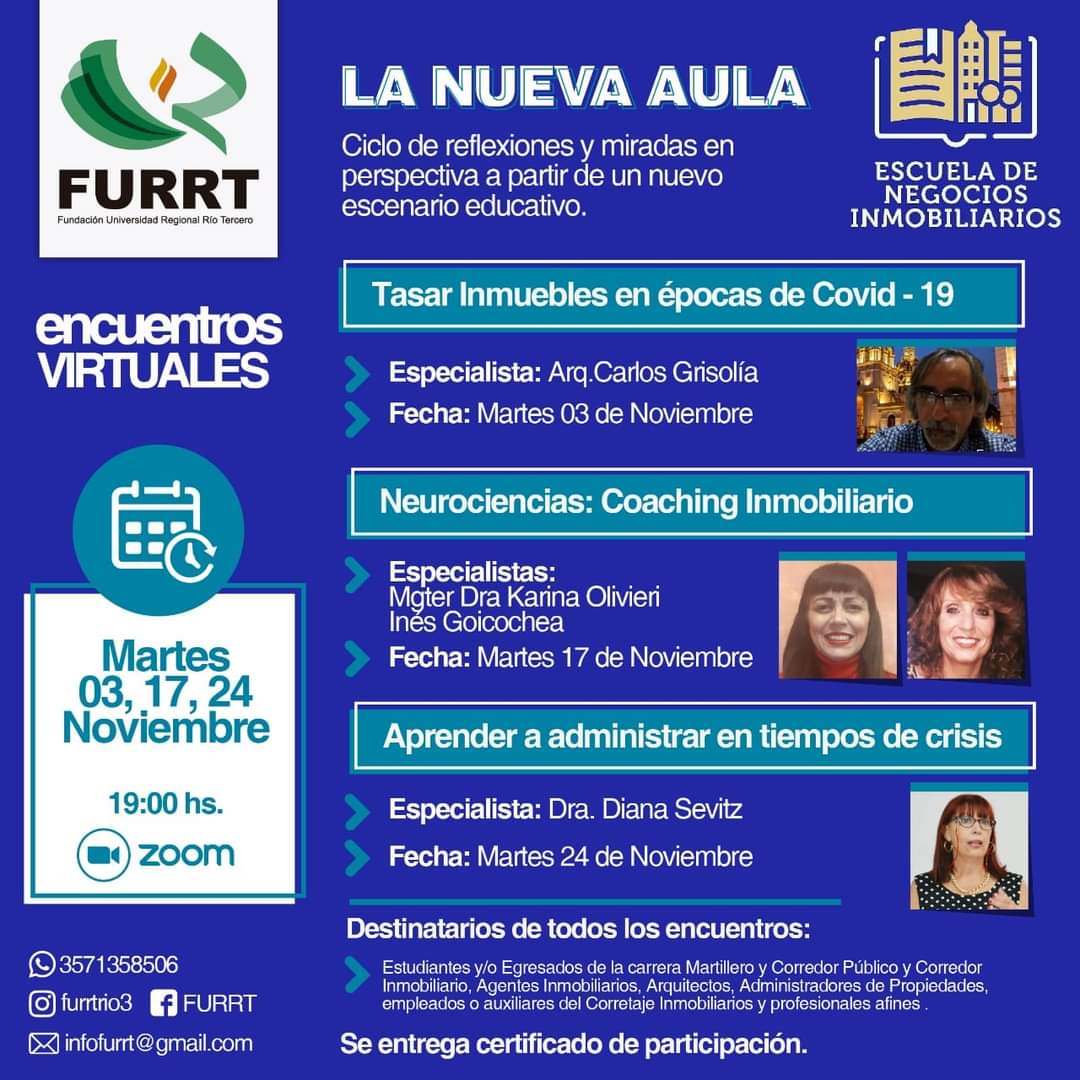 FURRT contin&uacute;a con los Ciclos de La Nueva Aula: recibe a la Escuela de Negocios Inmobiliarios