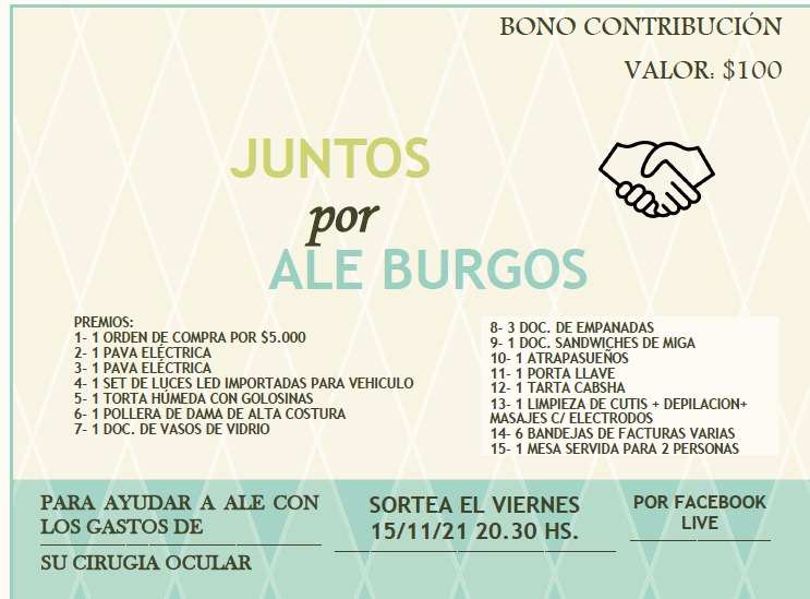 SE NECESITA AYUDA PARA ALE BURGOS