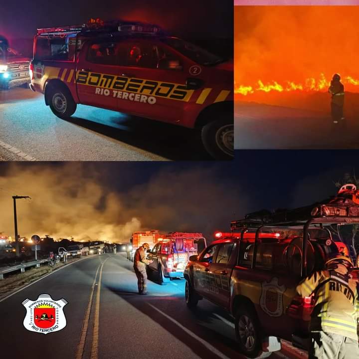 BOMBEROS DE R&Iacute;O TERCERO PERMANECEN EN LA ZONA DE CABALANGO HACIENDO GUARDIA DE CENIZAS