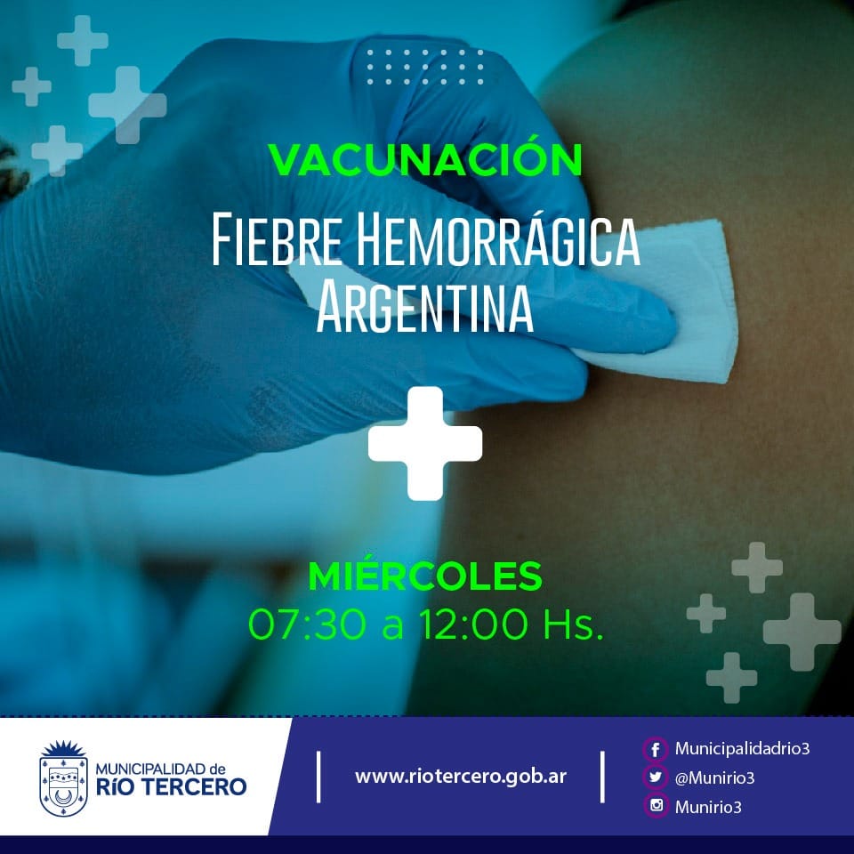 EL MUNICIPIO REFUERZA LA CAMPA&Ntilde;A DE VACUNACI&Oacute;N CONTRA LA FIEBRE HEMORR&Aacute;GICA ARGENTINA
