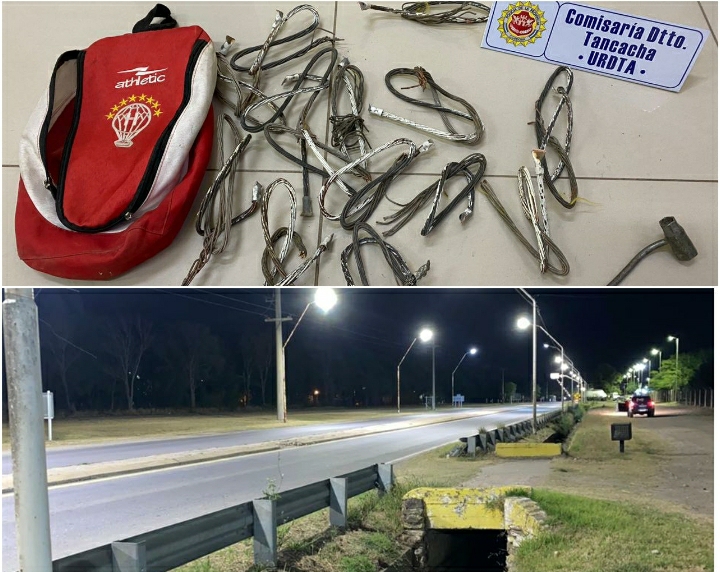 PARTE POLICIAL: DETIENEN EN TANCACHA A MENOR DE 14 A&Ntilde;OS POR SUSTRAER CABLES