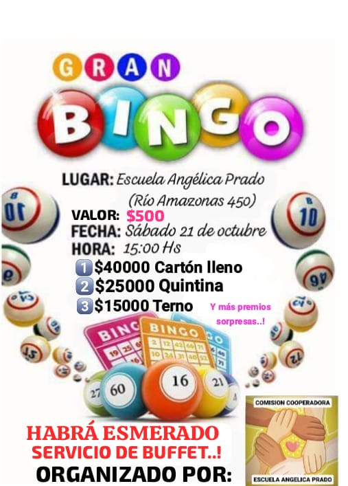 ESTE S&Aacute;BADO LA ESCUELA ANG&Eacute;LICA PRADO HAR&Aacute; UN BINGO PARA MEJORAR EL ESTABLECIMIENTO
