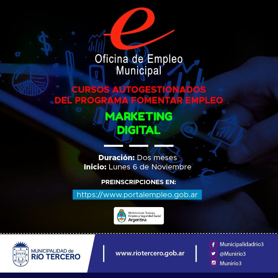 EL MUNICIPIO CONVOCA A CAPACITARSE EN LOS NUEVOS CURSOS AUTOGESTIONADOS