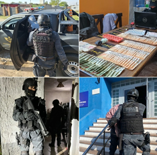Tres detenidos y más de 2400 dosis de cocaína secuestrada en Río Tercero 