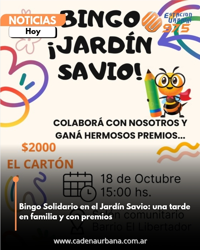 Bingo Solidario en el Jardín Savio: una tarde en familia y con premios