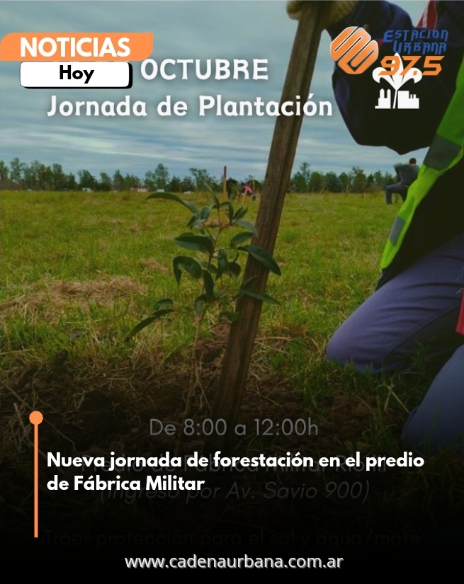 Nueva jornada de forestación en el predio de Fábrica Militar