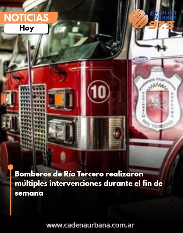 Bomberos de Río Tercero realizaron múltiples intervenciones durante el fin de semana 