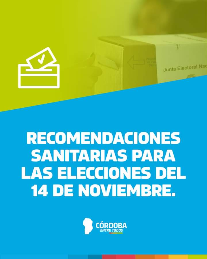 Recomendaciones sanitarias para las elecciones del 14 de noviembre