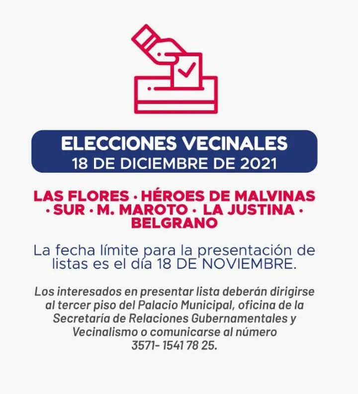 HABR&Aacute; ELECCIONES EN SEIS BARRIOS DE LA CIUDAD