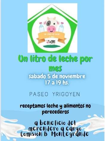 UN LITRO DE LECHE POR MES INCORPORA UNA NUEVA MANERA DE COLABORAR