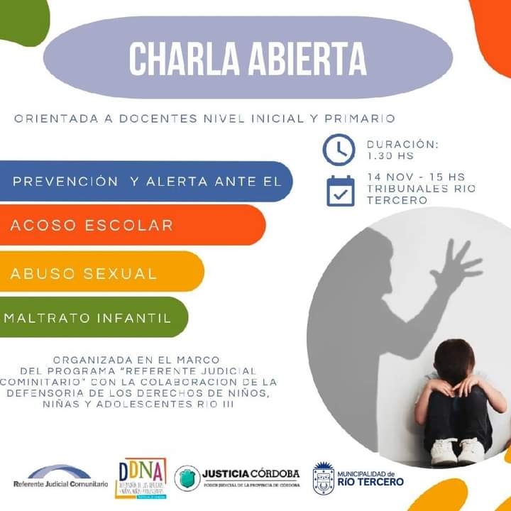 CHARLA SOBRE PREVENCI&Oacute;N Y AERTA ANTE EL ACOSO ESCOLAR, ABUSO SEXUAL Y MALTRATO INFANTIL