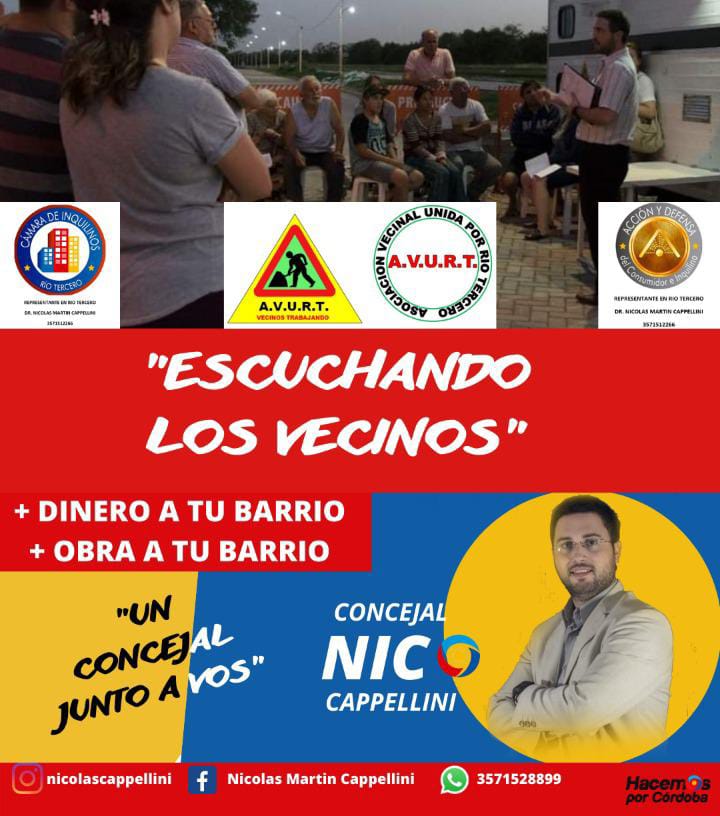CAPPELLINI RECORRE LOS BARRIOS Y HOY ESTAR&Aacute; EN MEDIA LUNA