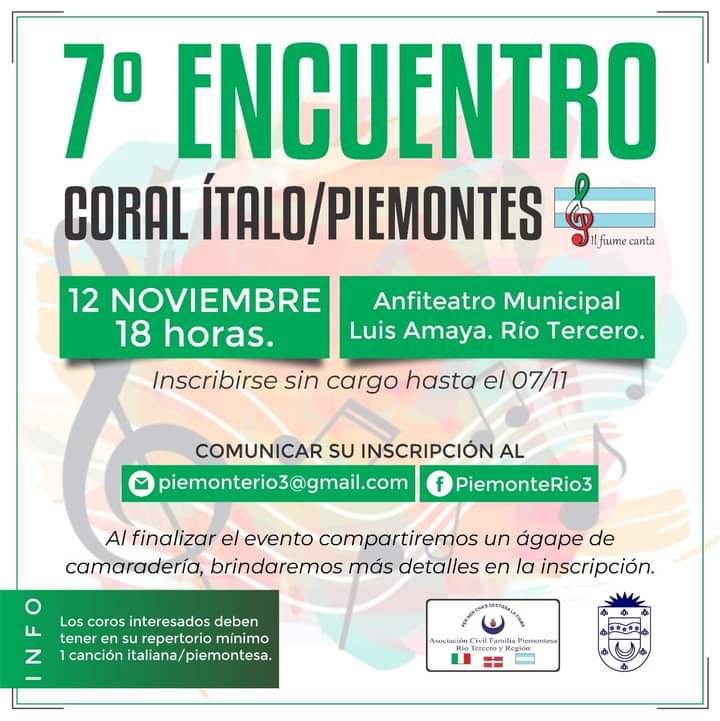 YA SE PALPITA EL S&Eacute;PTIMO ENCUENTRO CORAL &Iacute;TALO PIEMONT&Eacute;S