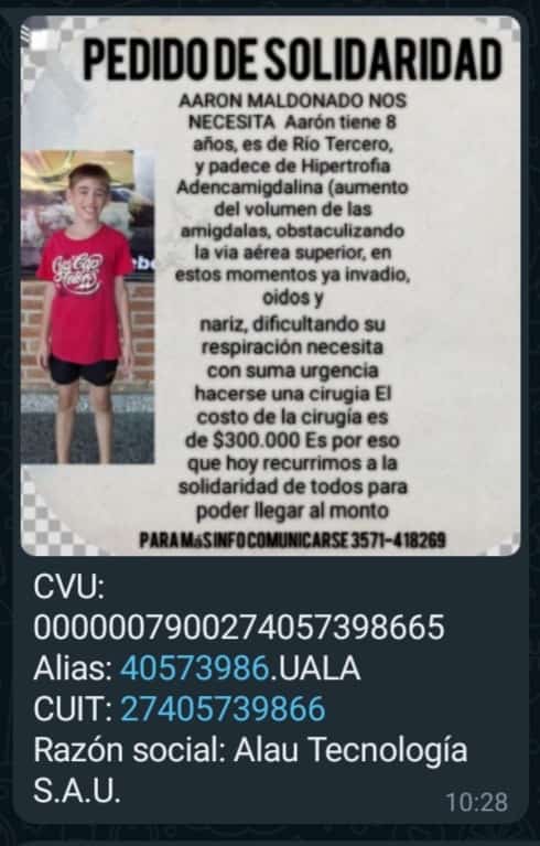 AARON NECESITA LA AYUDA DE TODOS PARA UNA INTERVENCI&Oacute;N QUIR&Uacute;RGICA