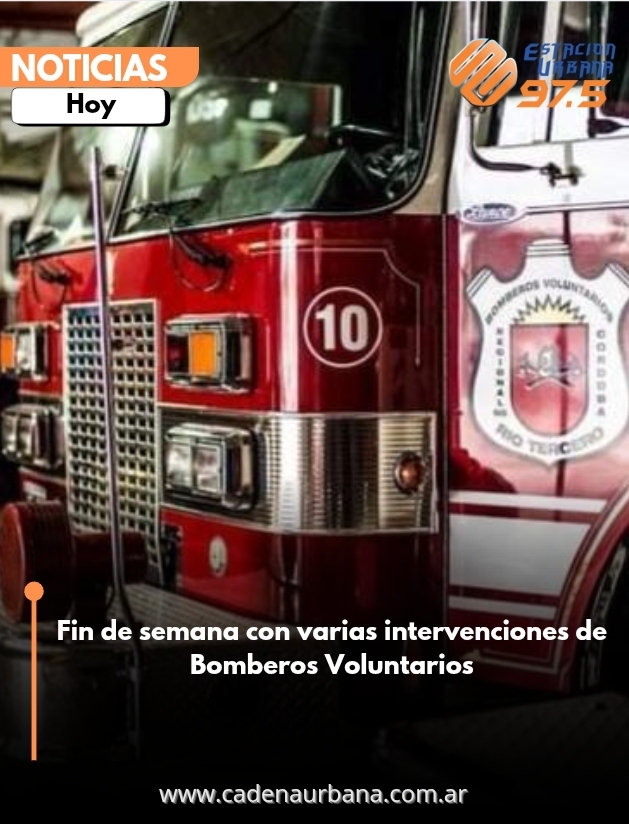  Fin de semana con varias intervenciones de Bomberos Voluntarios