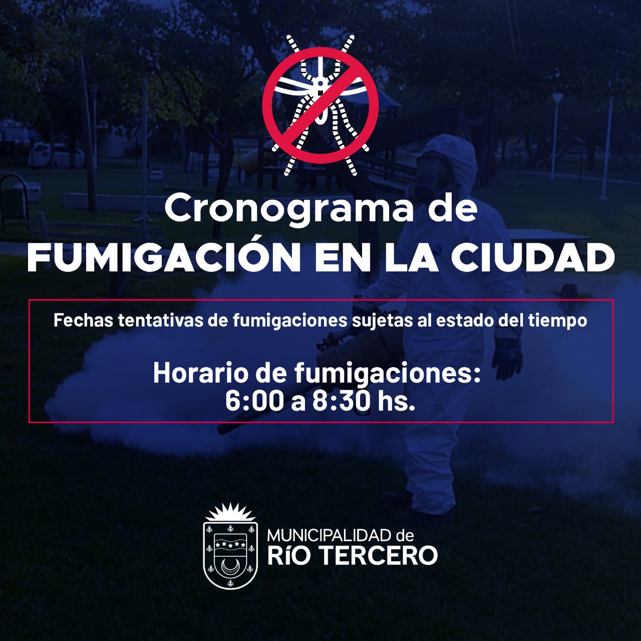 CRONOGRAMA DE FUMIGACI&Oacute;N EN LA CIUDAD