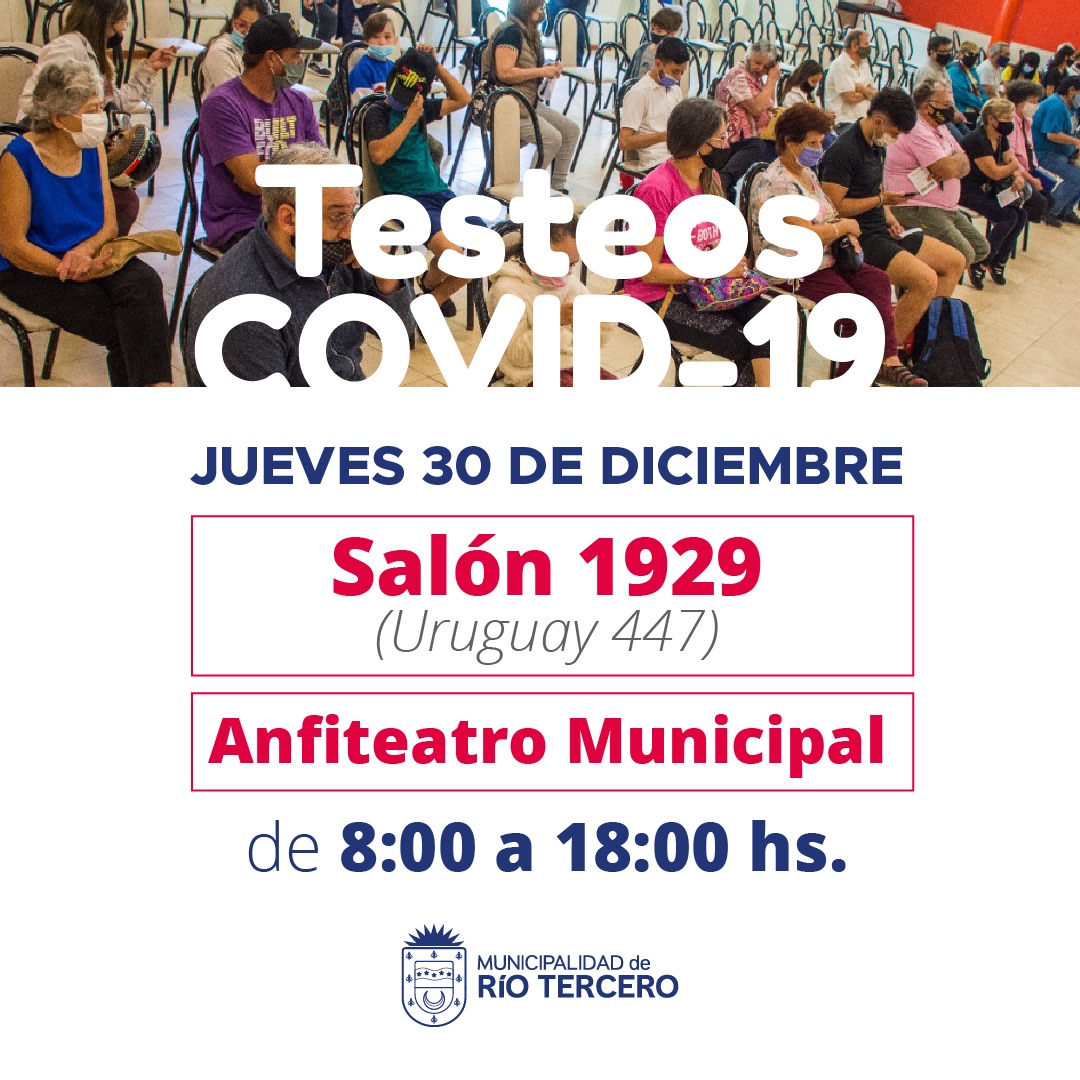 LOS TESTEOS SE REALIZAR&Aacute;N DESDE MA&Ntilde;ANA EN SAL&Oacute;N 1929 Y EN EL ANFITEATRO 